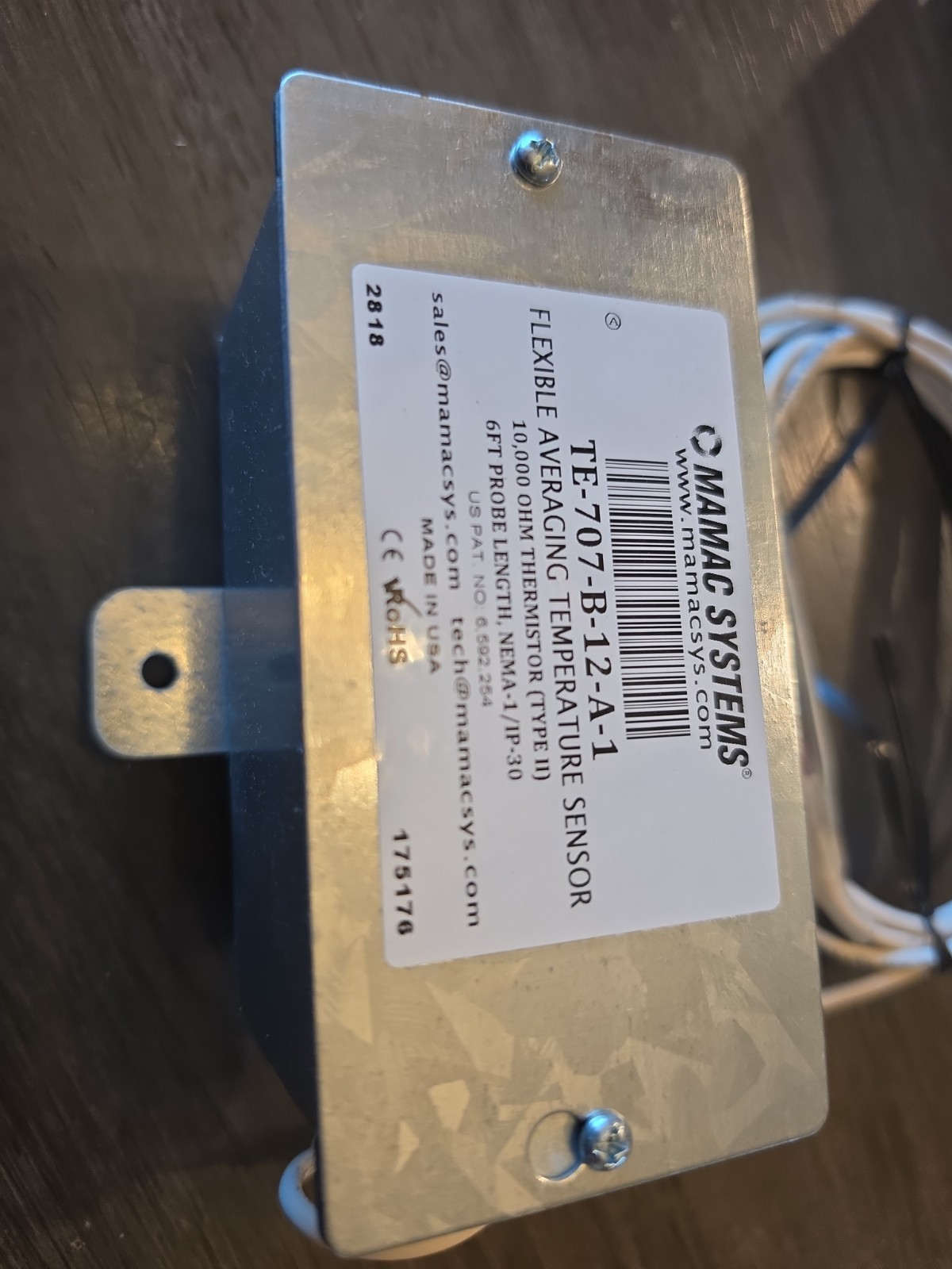 NEW MAMAC SYSTEMS TE-707-B-12-A-1 / TE707B12A1 (BRAND NEW)