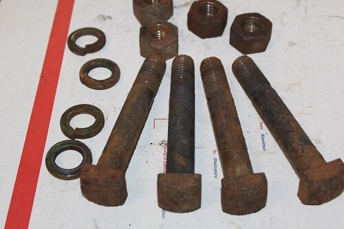 4 Original Genuine John Deere 3/4-10 x 4-3/4 Inches Front Pedestal Bolts Nuts Wa