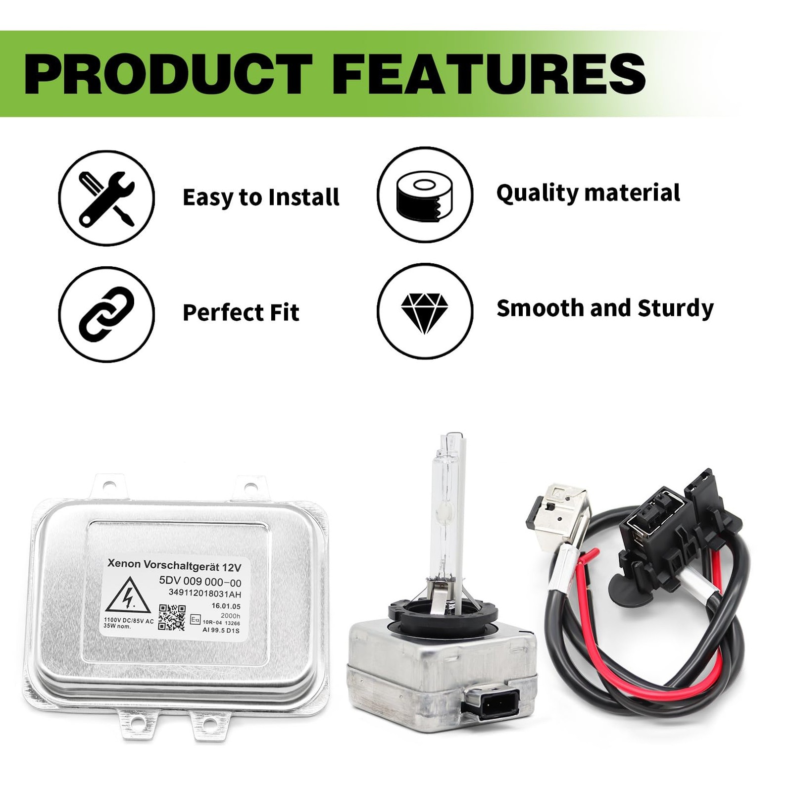 Yunnergo Xenon Headlight Ballast Control Unit Module w/Bulb Igniter 5DV 009…