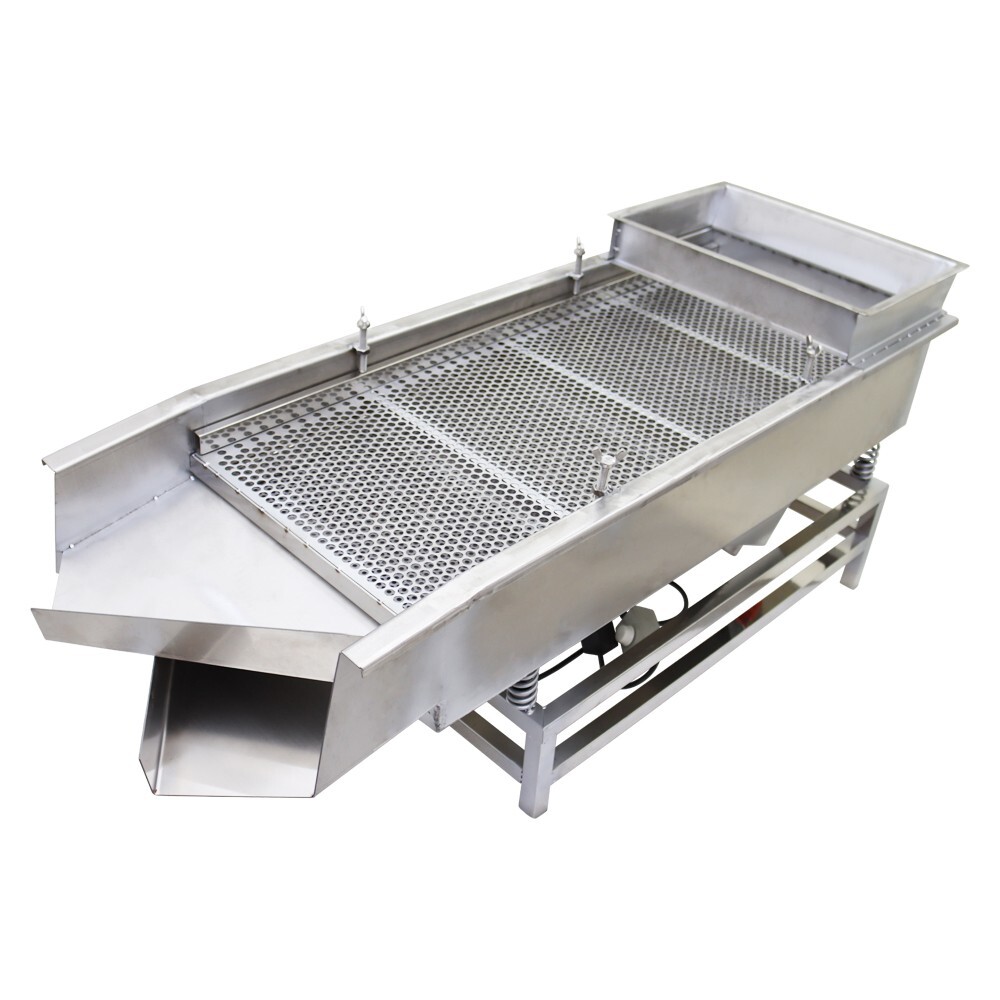 Double Layer 10mm&5mm Stainless Steel Linear Vibrating Screen Two Motor 110V