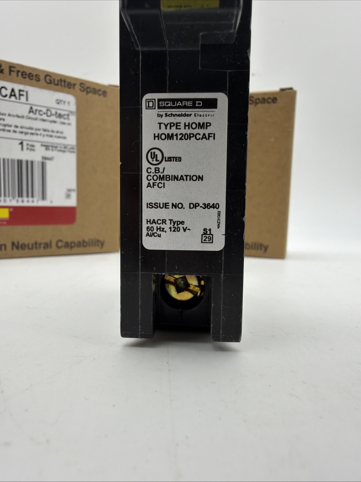 SQUARE D HOM120PCAFI AFCI CIRCUIT BREAKER 20A 1-POLE PLUG-ON NEUTRAL -3 PACK