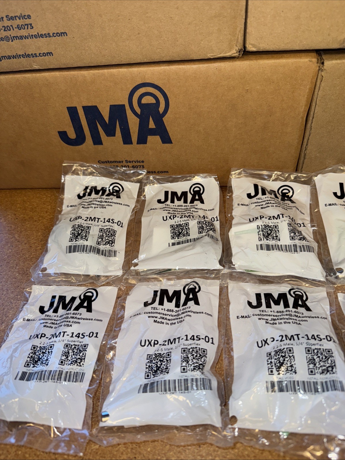 (10 pcs) JMA UXP-2MT-14S-01 2.2-5 Male Connectors 1/4″ SuperFlex Brand New