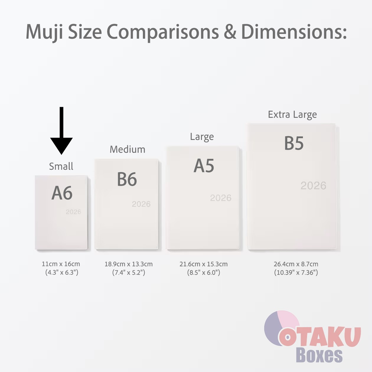MUJI 2026 Planner – WHITE GREY A6 – Mon. Start Monthly Weekly From December 2025