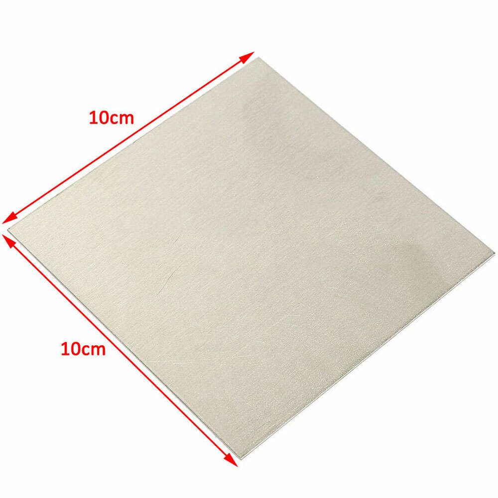 100x100mm Pure Nickel Ni Sheet Plate For Electroplating Anode Element 1mm F