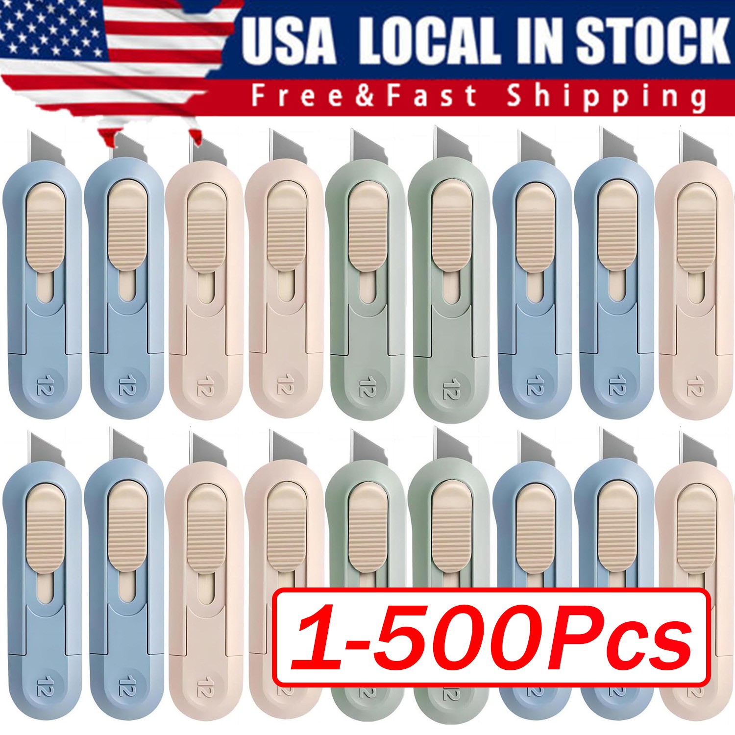 2-500 Cruze Cutter Safety Cutting Knives Box Openers Warehouse Parcels NEW Lot