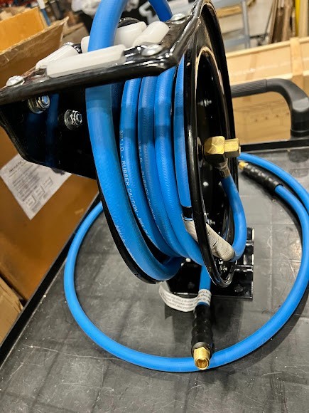 Regency Open Powder-Coated Steel Hose Reel with 15′ x 3/8″ Hose