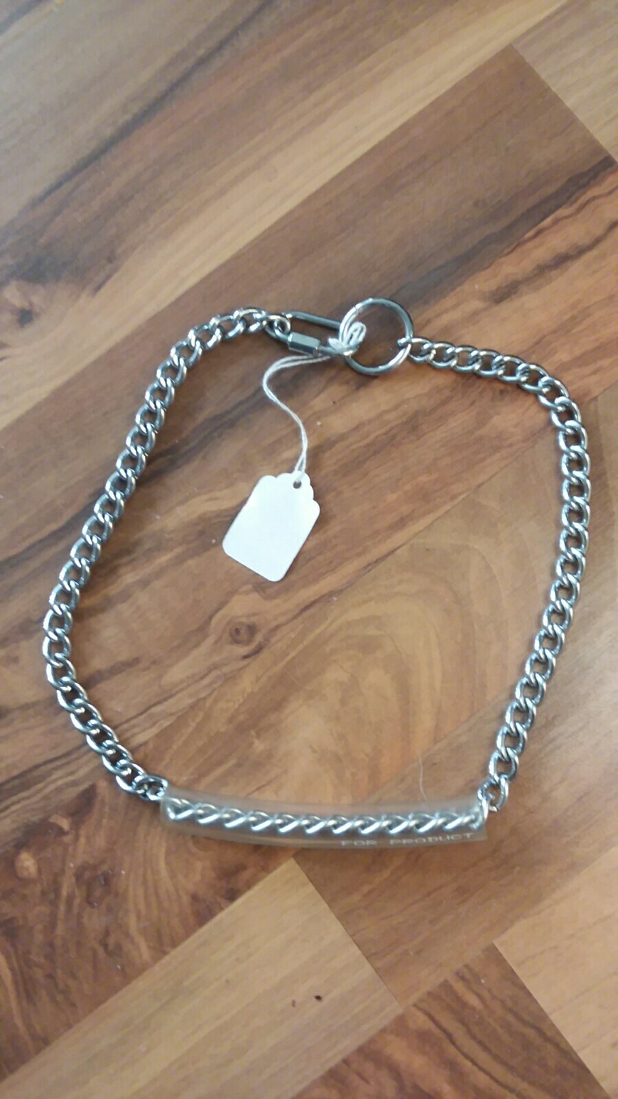 NEW Weaver Leather Chain Goat Collar with Rubber Grip Chrome Plated 22 Inch