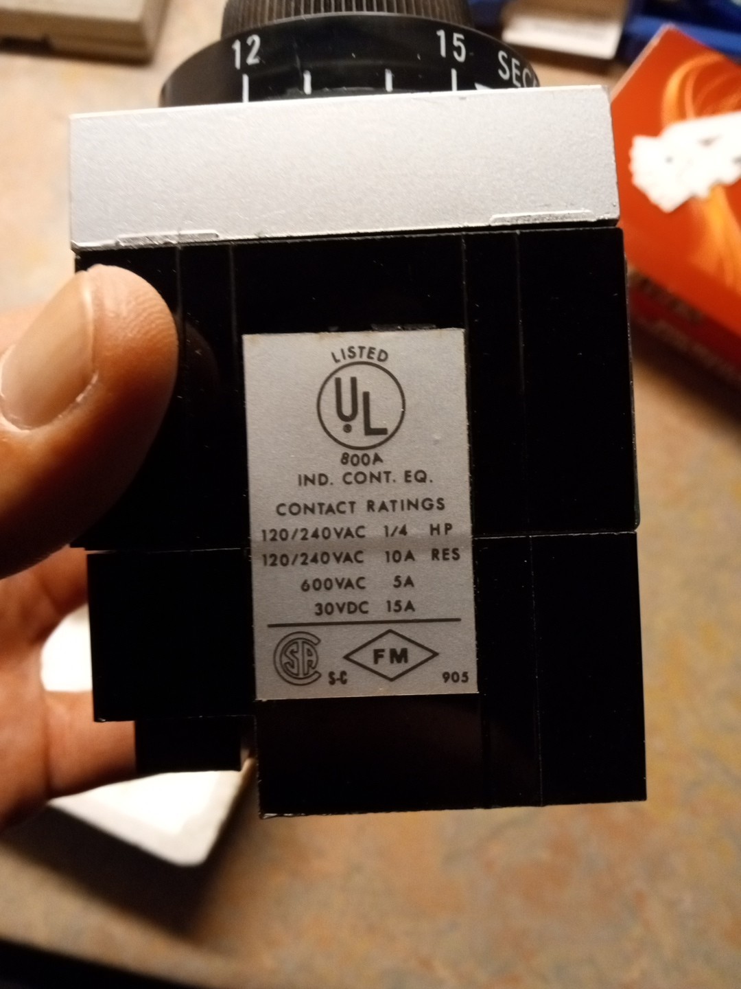 Agastat 120V Timing Delay Relay (7012AC) W/ 3d Printed Bracket