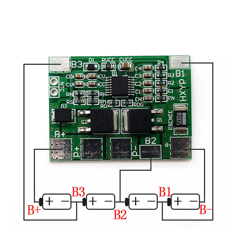 4S 8A 12.8V 18650 32650 LiFePO4 LiFe Battery Charger BMS Protection PCB Board