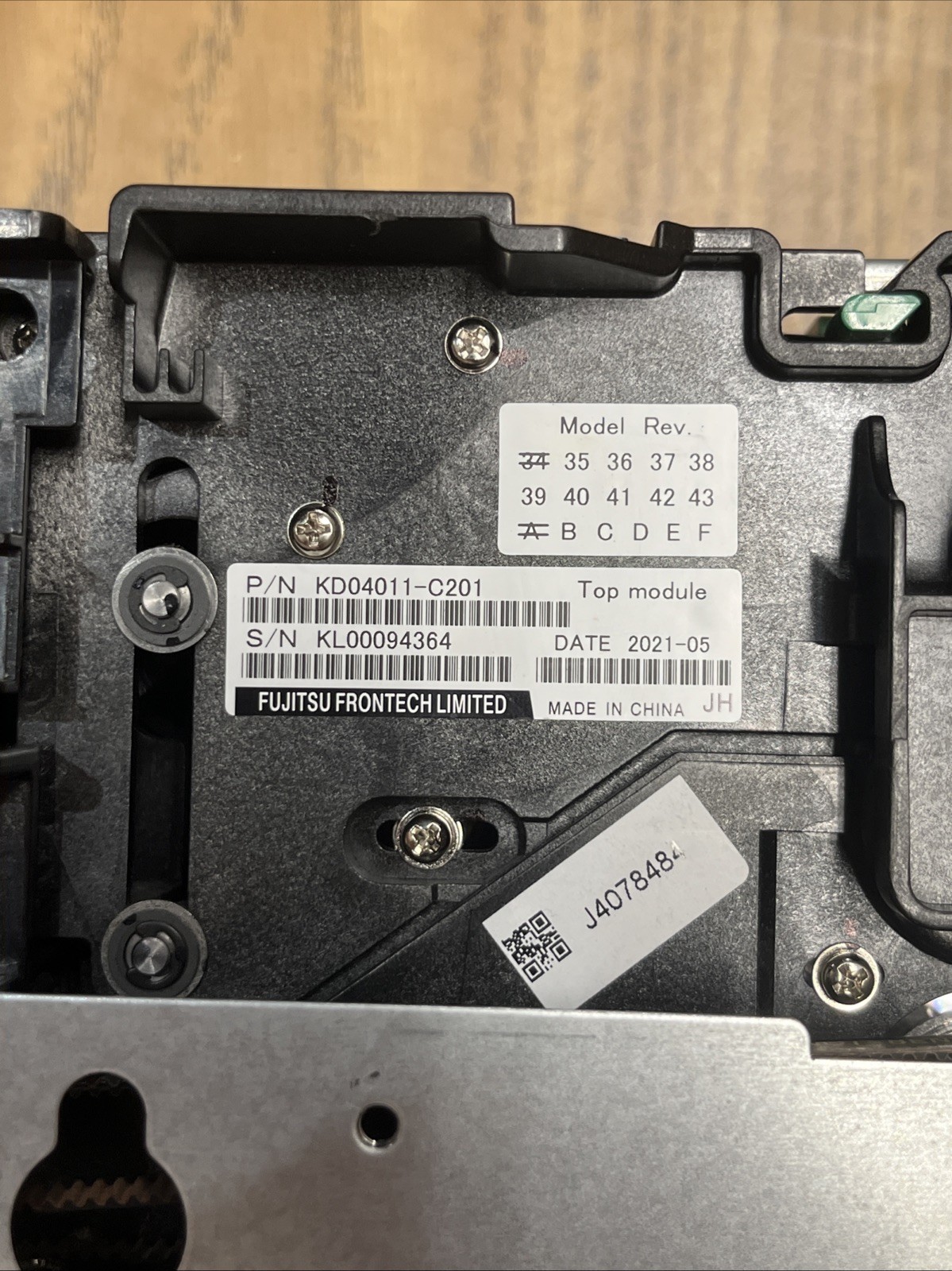 Fujitsu GSR50 Cash Handling Bunch Acceptor Top Module KD04011-C201