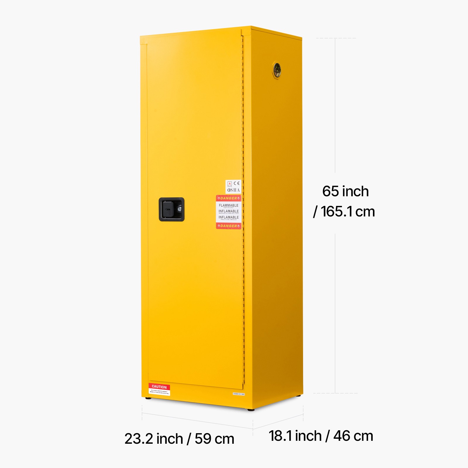 23 Gal Flammable Storage Cabinet with Adjustable Shelf for Flammable Liquids