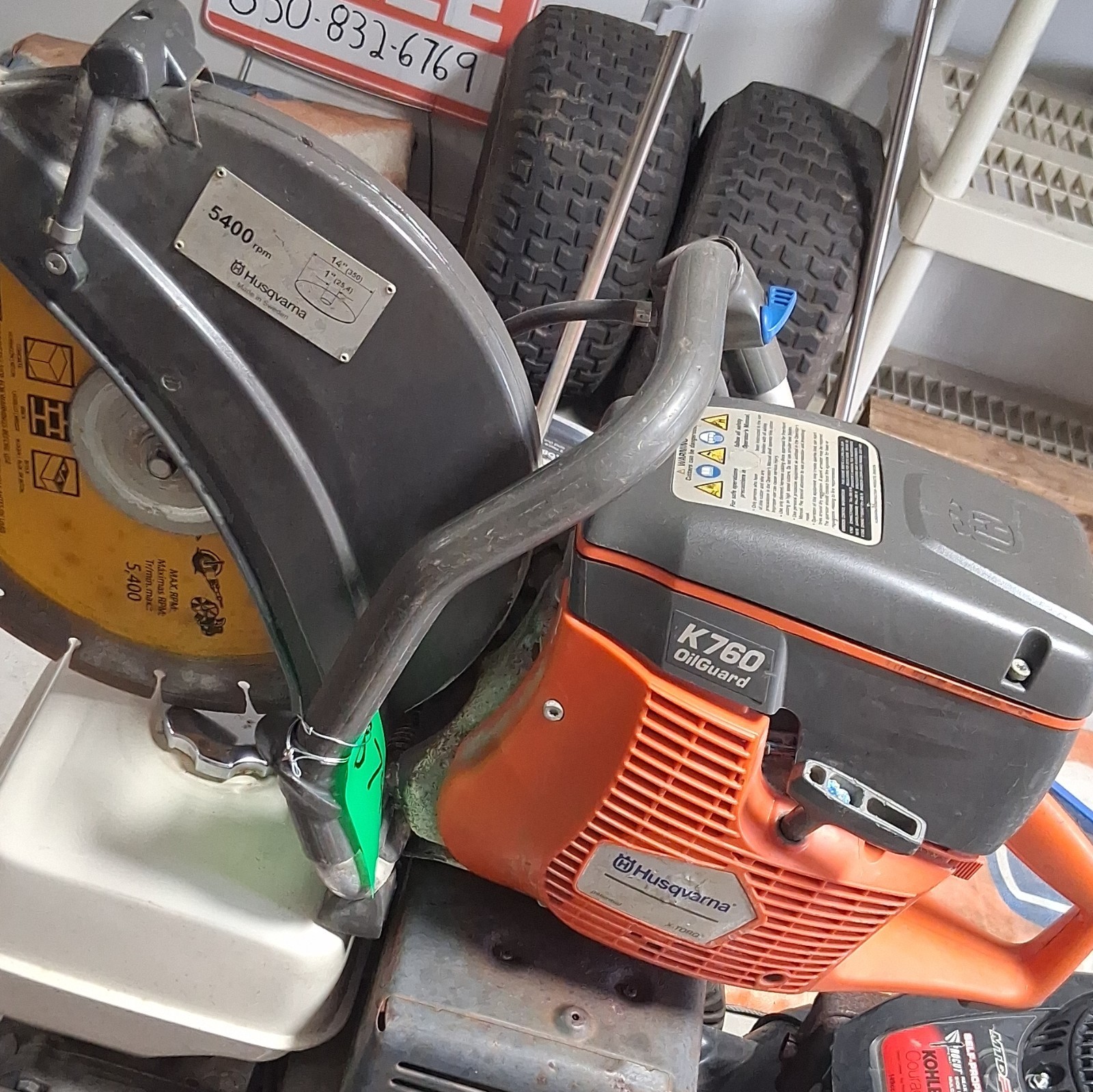 Husqvarna K760 OilGuard Gas Handheld Cut-Off Concrete Saw, 14 in Blade