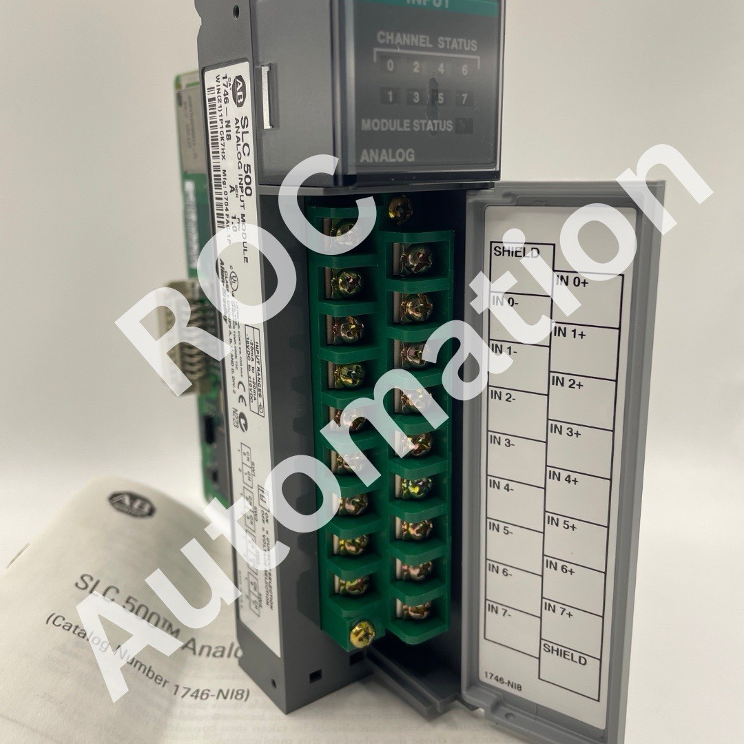 Surplus Pre-owned Allen Bradley 1746-NI8 /A SLC 500 8-Channel Analog Input Modul