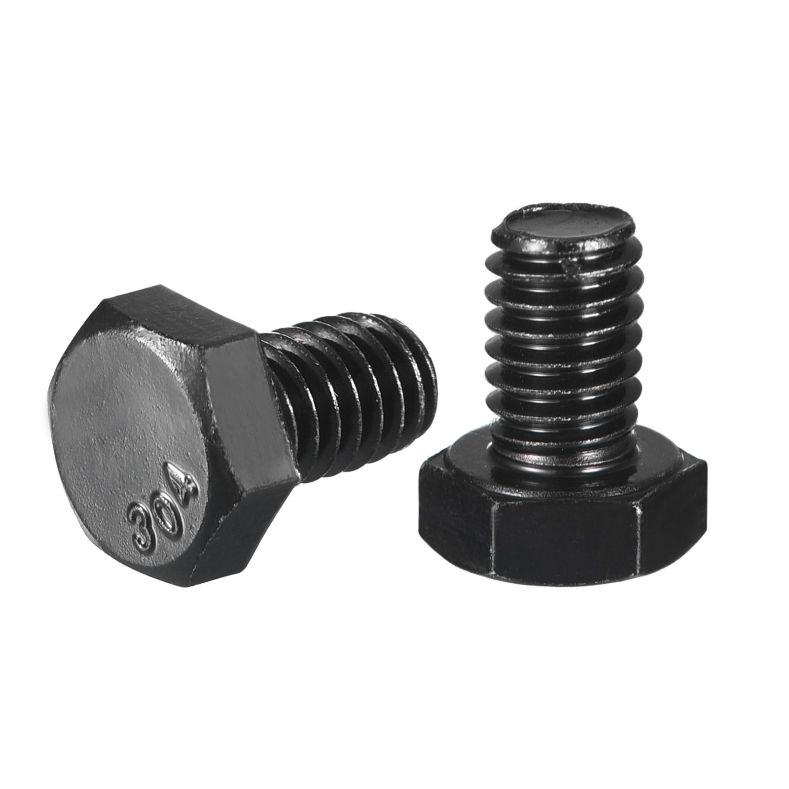 10Pcs 5/16-18 x 1/2″ Hex Head Bolts, 304 Stainless Steel Hex Head Screw, Black