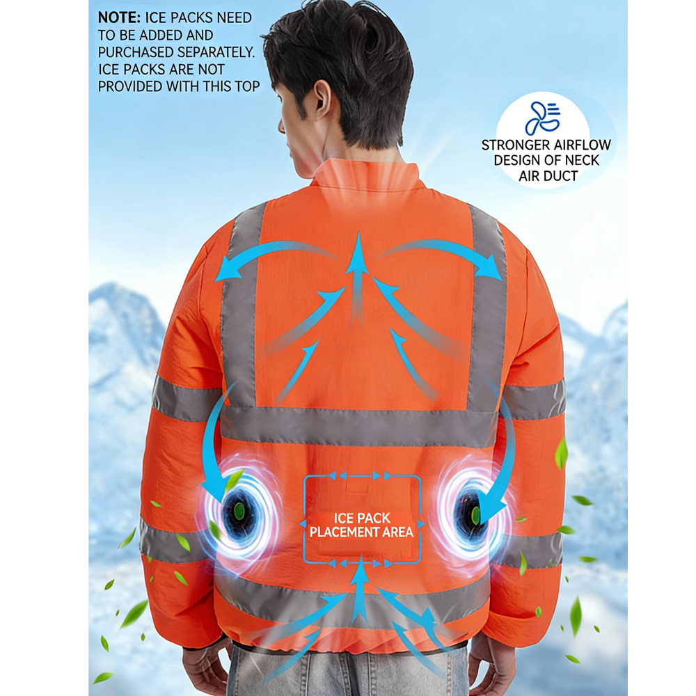 Cooling Vest Jacket w 4 Fans 20000mah Battery Pack Air Conditioner Vests Jacket