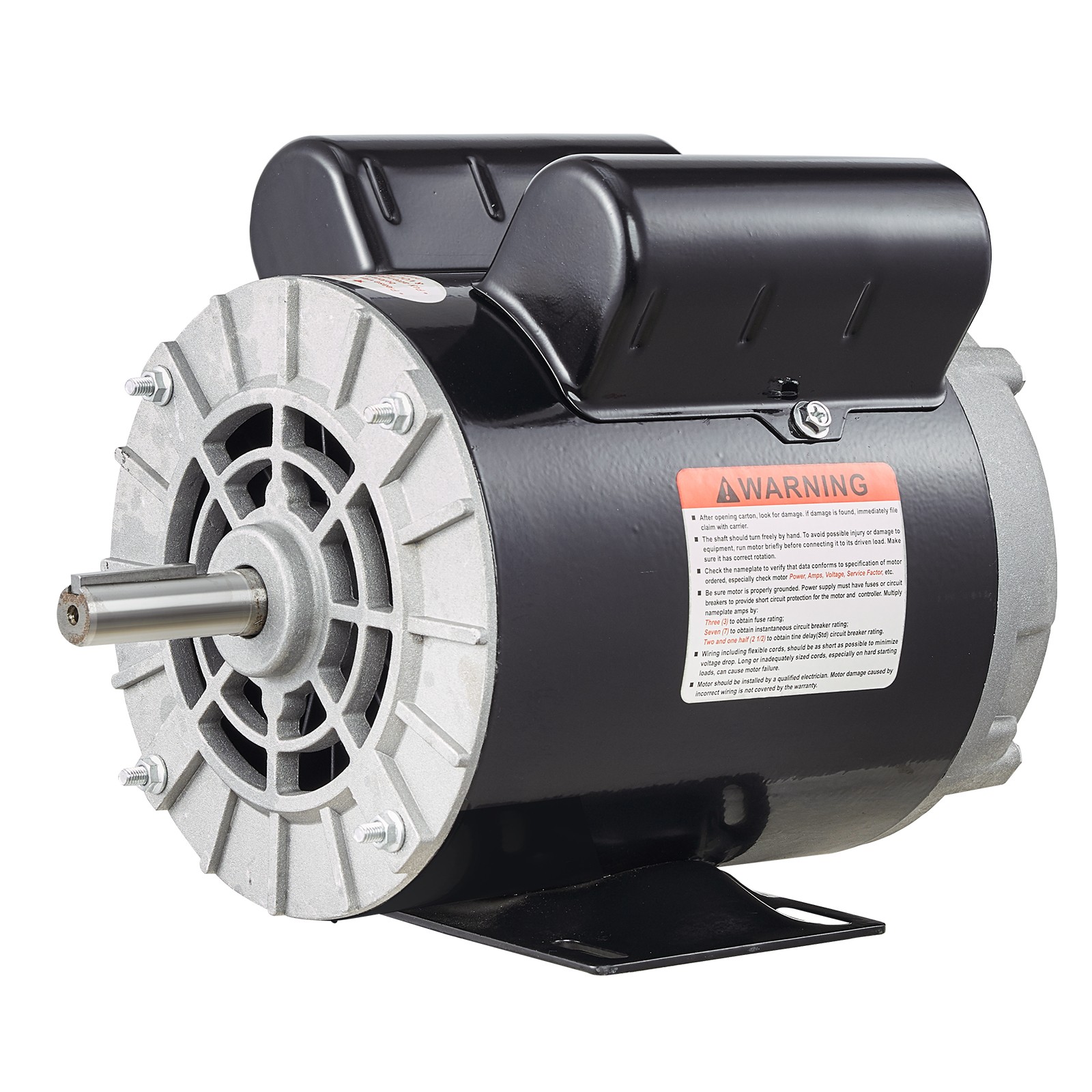 VEVOR 2HP SPL Air Compressor Motor 115/230V 20/10A 3450RPM 56 Frame CW Rotation