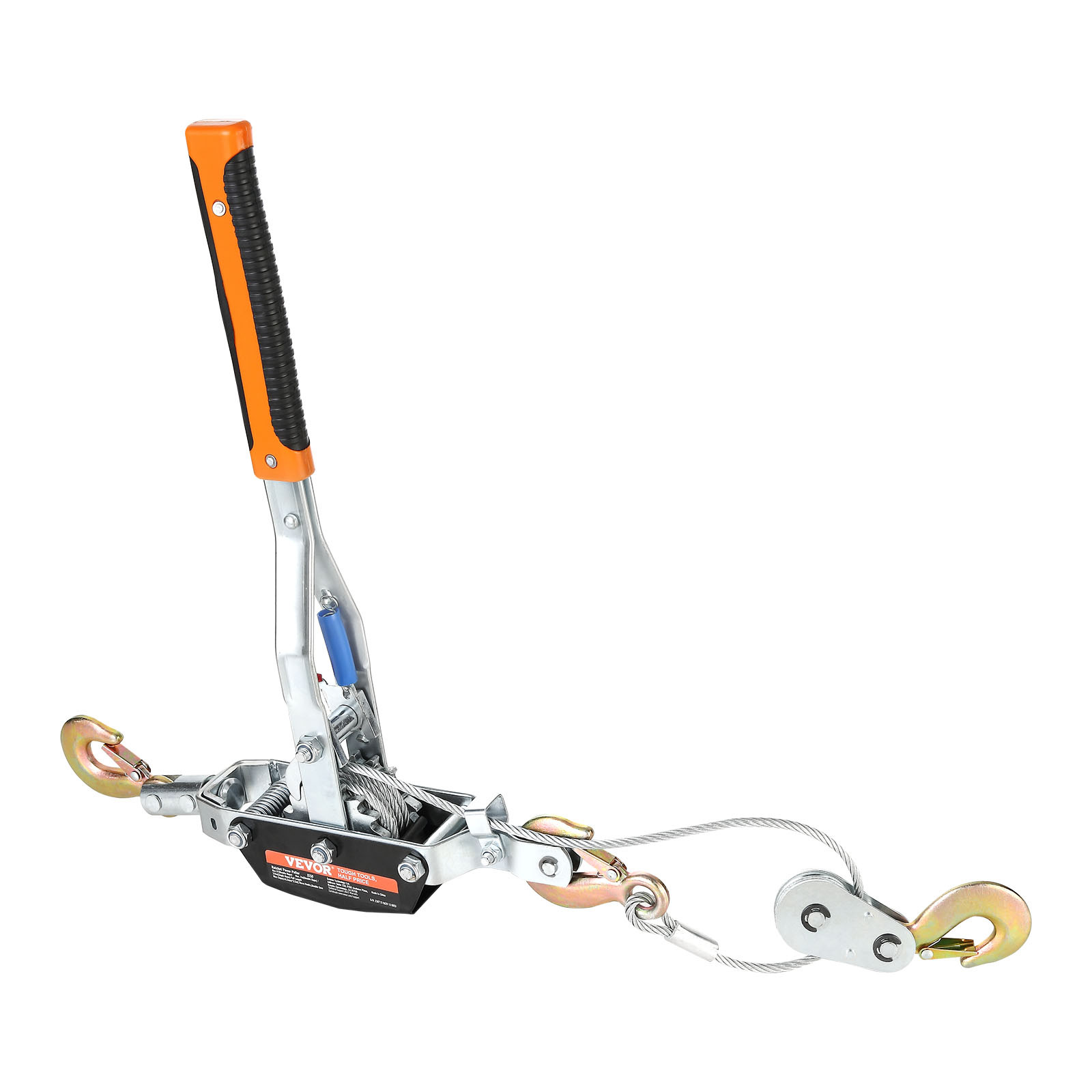 VEVOR Power Puller Come Along Winch 5 Ton 11023 lb Heavy Duty Pull Hoist 3 Hooks