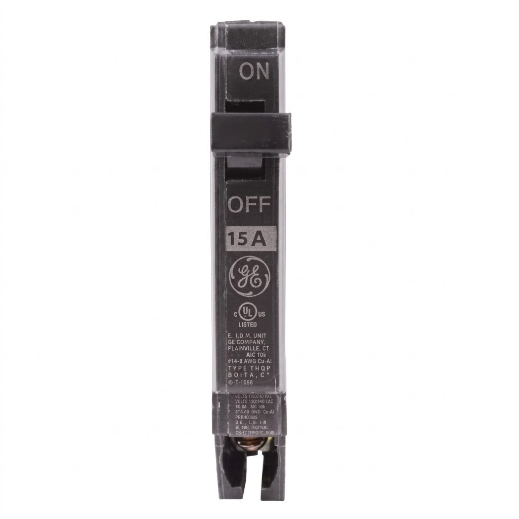 GE Q-Line 15 Amp 1/2 in. Single-Pole Circuit Breaker (THQP115) Pack of 3