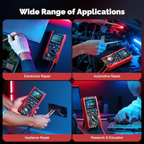 Handheld 3-in-1 Oscilloscope Multimeter Signal Gen 12MHz 50MS/s True RMS HO-13