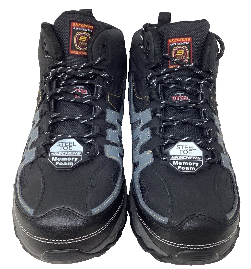 Skechers Men’s Work RF Holdredge Rebem Steel Toe Lace Up Boots Wide Size:9 89D
