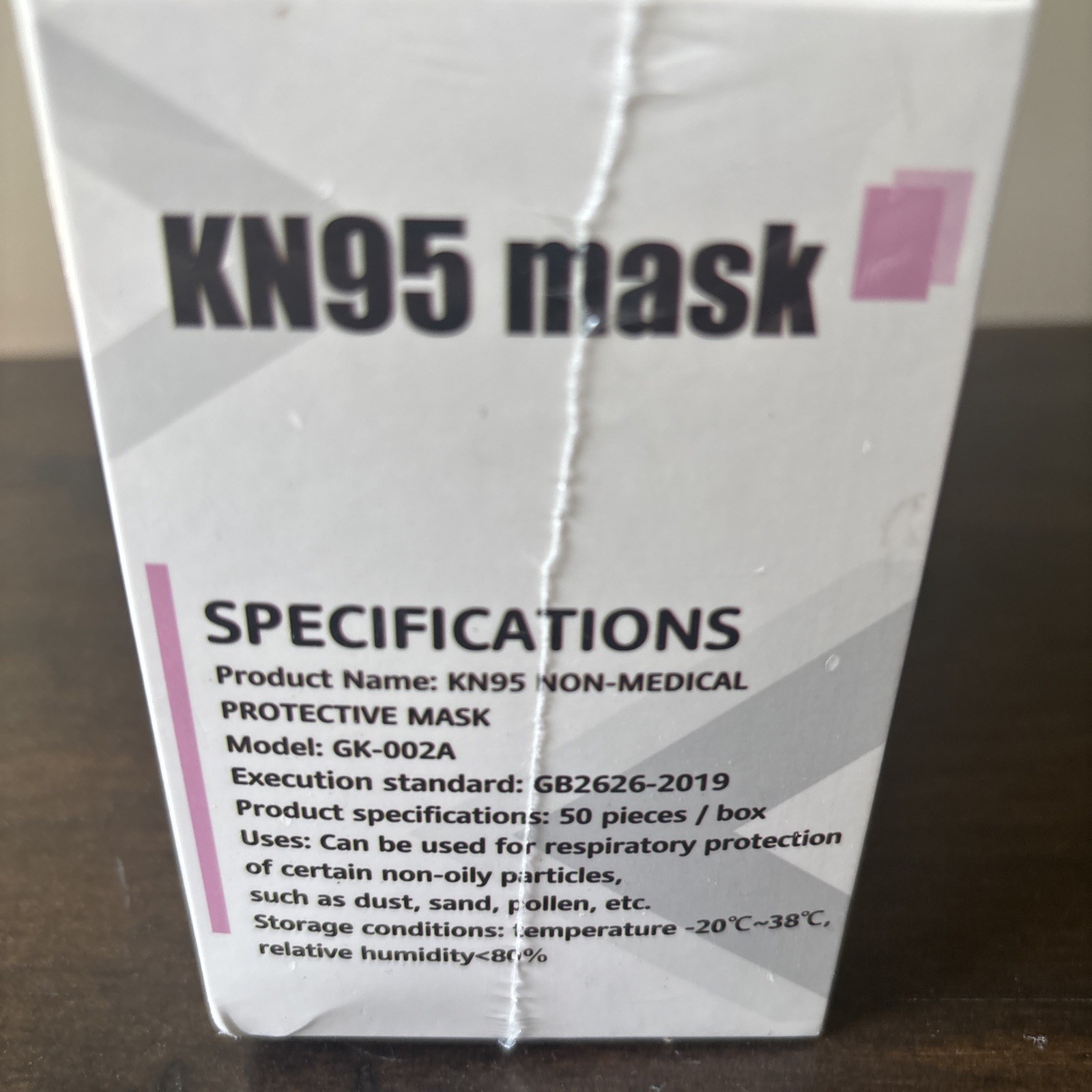 LEVENIS Good Comfort KN95 Face Masks GB2626-2019 50 pcs Pink