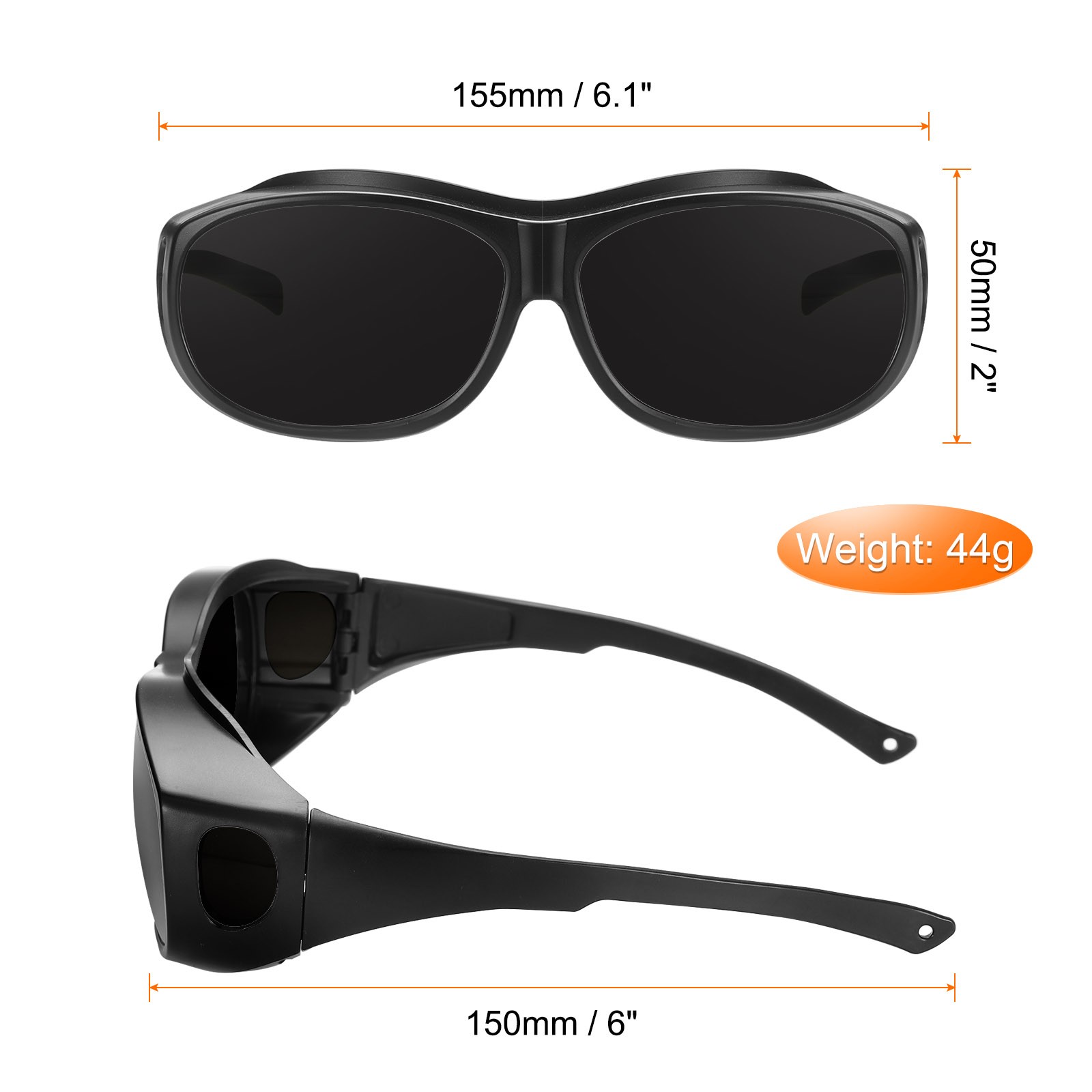 Welding Glasses IR Shade 6 CE Certified Protective Wrap-Around Lens