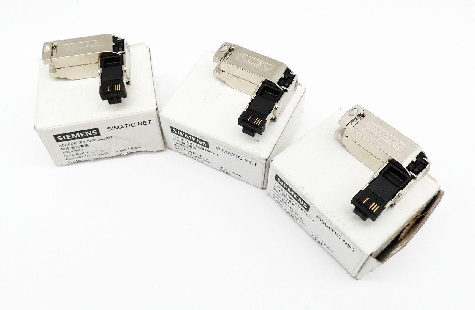 3x Siemens 6GK1901-1BB20-2AA0 6GK1 901-1BB20-2AA0 E:03 RJ45 Plug 90 -unused/original packaging-