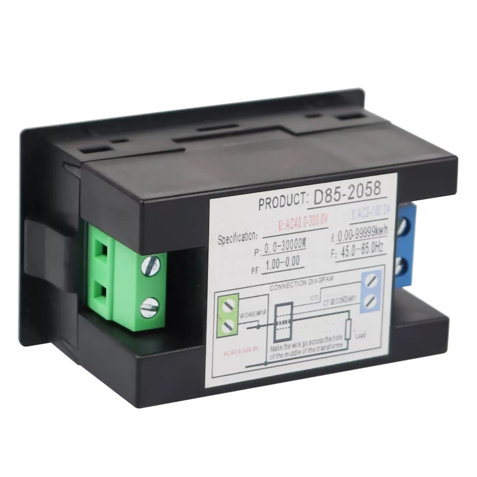 1PCS Digital LCD AC Panel Meter Assembly Kit With 0.00-1.00PF Power factor