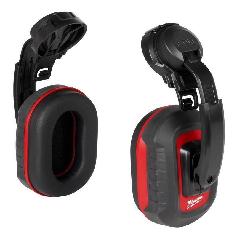 Milwaukee Bolt 24 dB PPE Ear Muffs Black/Red