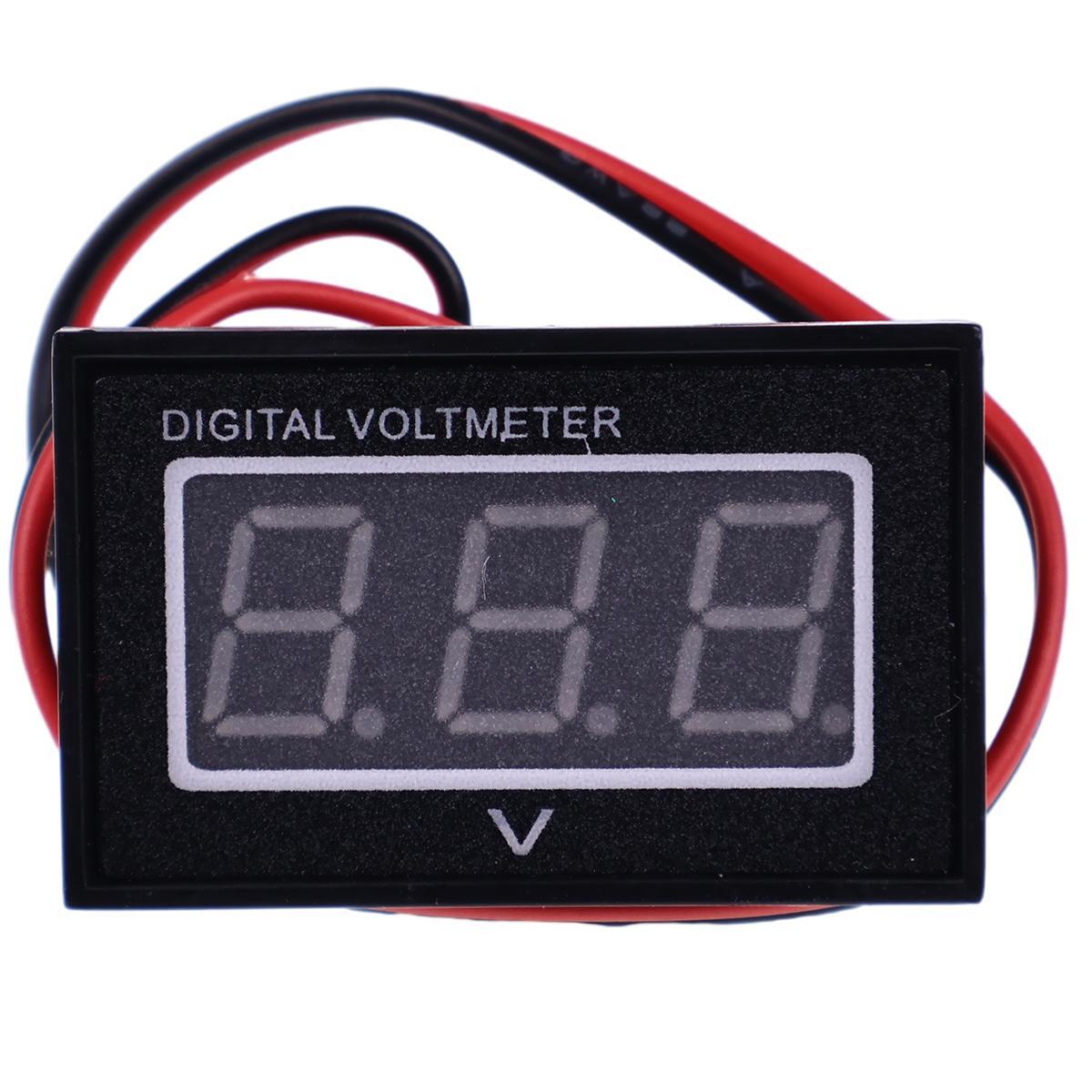 12V 2.5-30V DC Auto Gauge Digital Voltmeter LED Waterproof Monitor Battery Meter