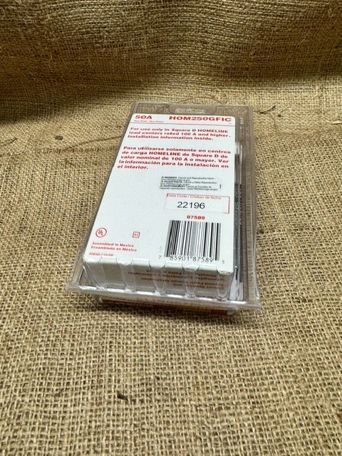 Square D Homeline HOM250GFIC 50A Two Pole Circuit Breaker & GFIC*New