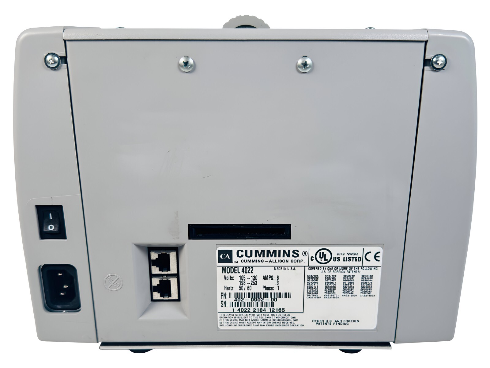 Refurbished – Cummins JetCount 4022 Currency Counter | Reliable Performance
