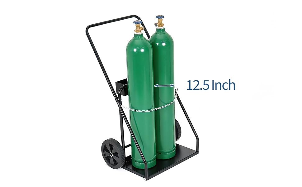 Welding Cylinder Cart, Heavy Duty Oxygen Acetylene Tank Cart Rolling Welder Cart