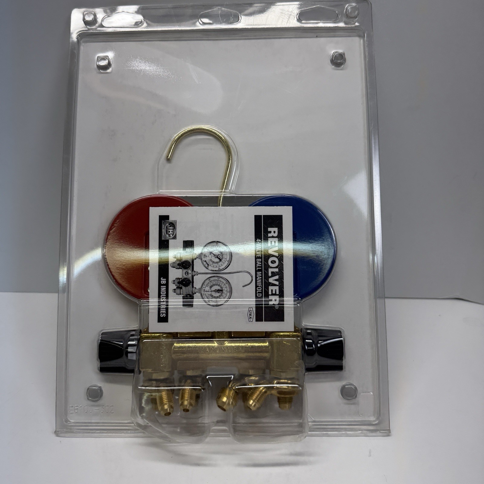 JB Industries Revolver 4-Valve Ball Valve Brass Manifold 3/8″ Full Bore #26225