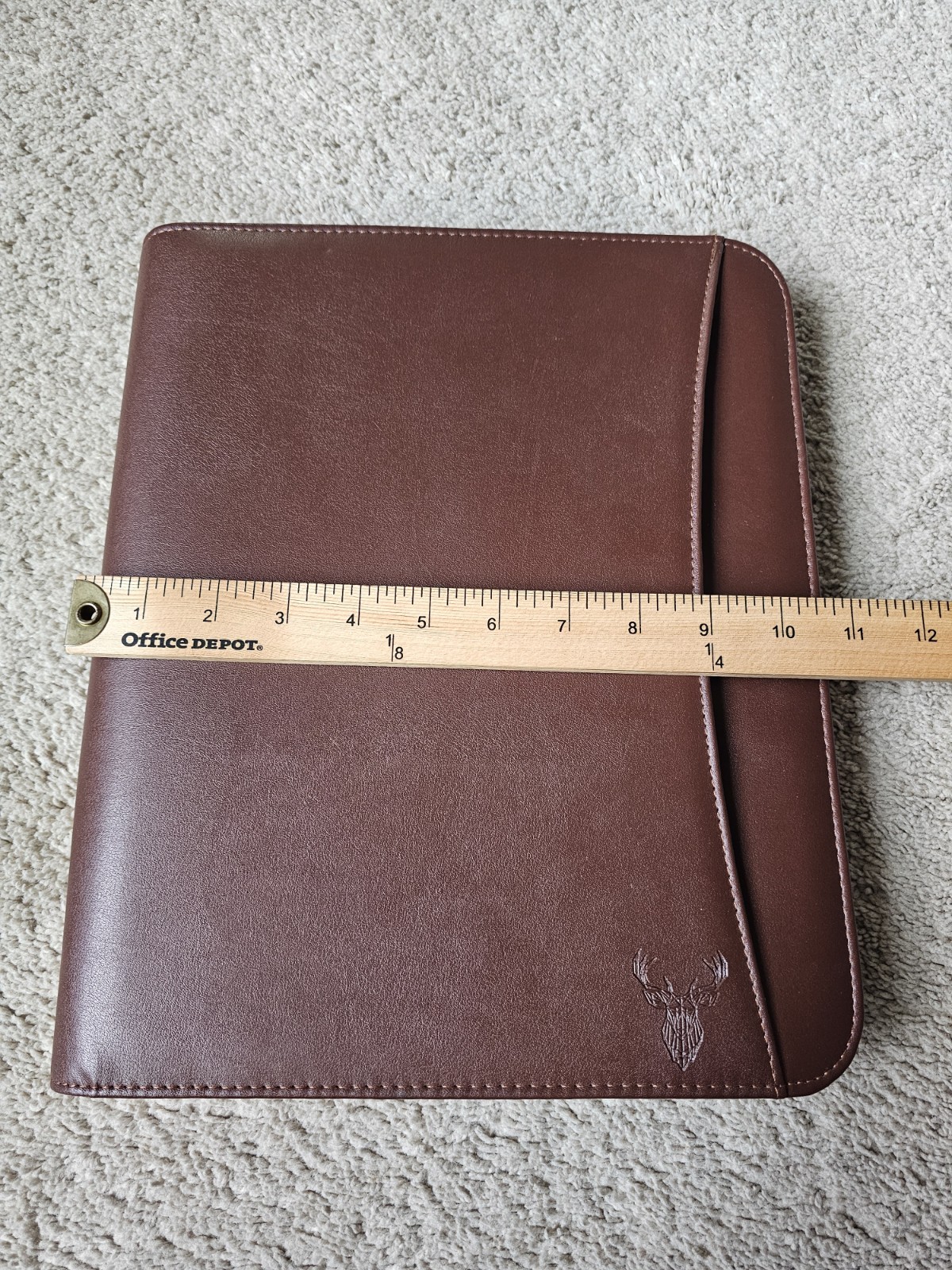 Wundermax Portfolio Binder Zipper Padfolio Vegan Leather Business Organizer