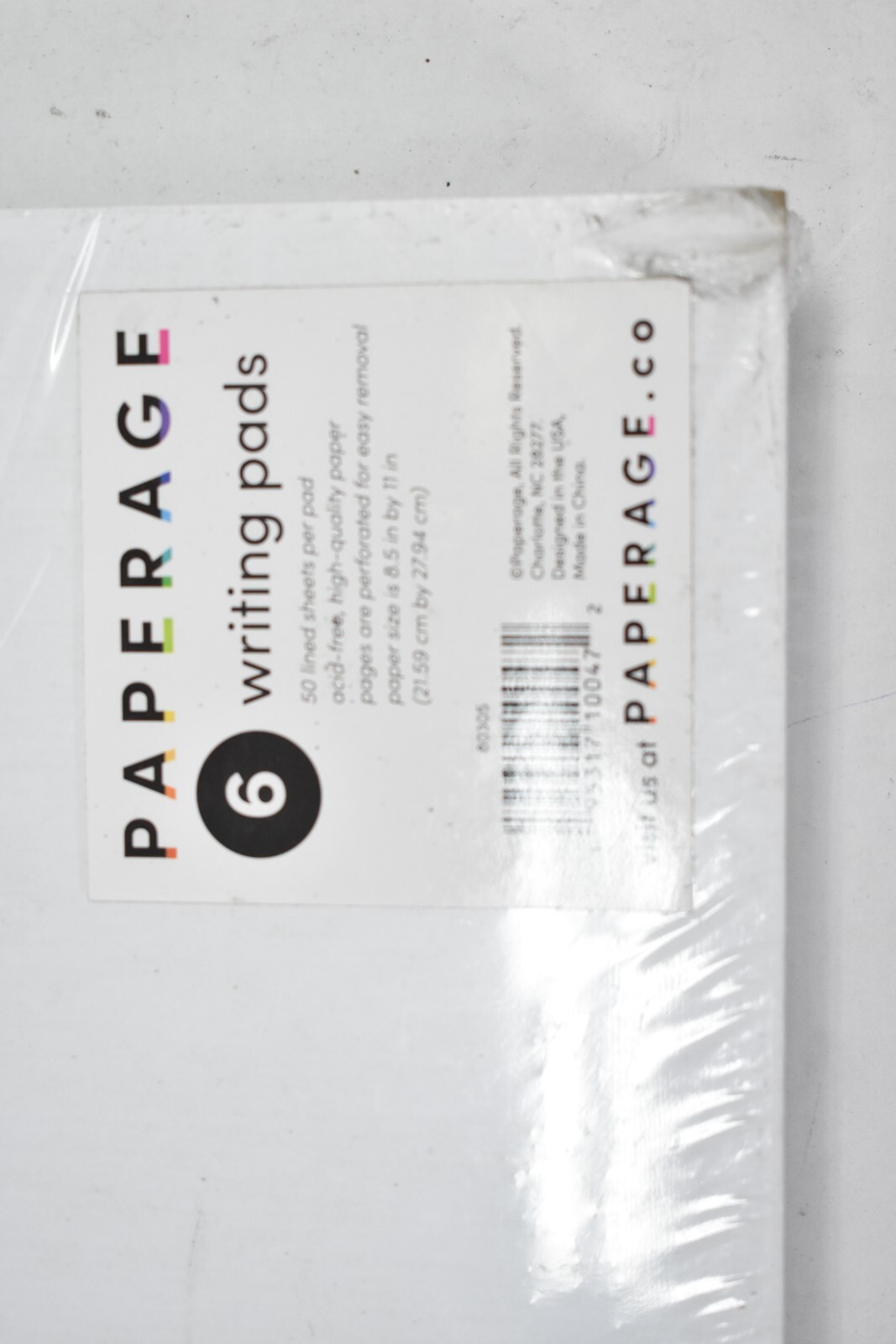 Paperage 6 Pack Writing Pads Rainbow Colored Legal Size 50 Sheets 8.5″ x 11″