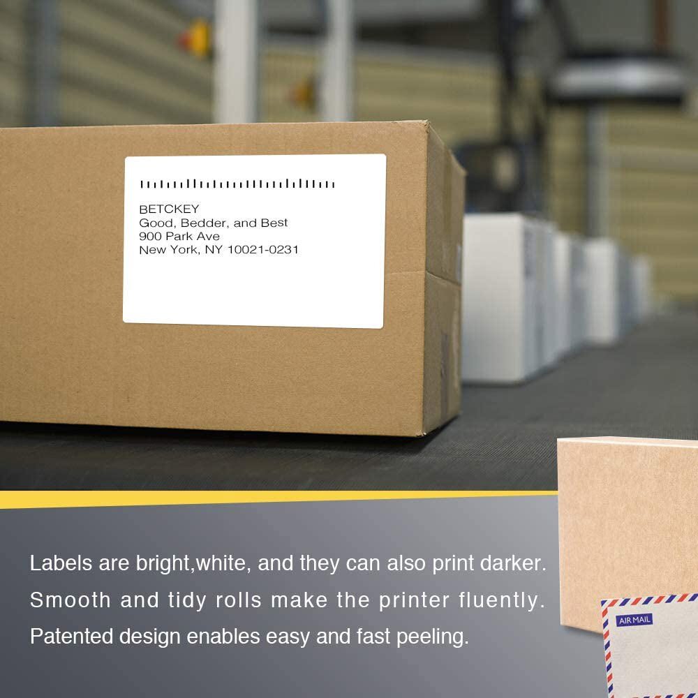 Fit for Zebra & Rollo Printers 4″x 6″ Thermal Shipping Labels 500/Roll 5 Rolls