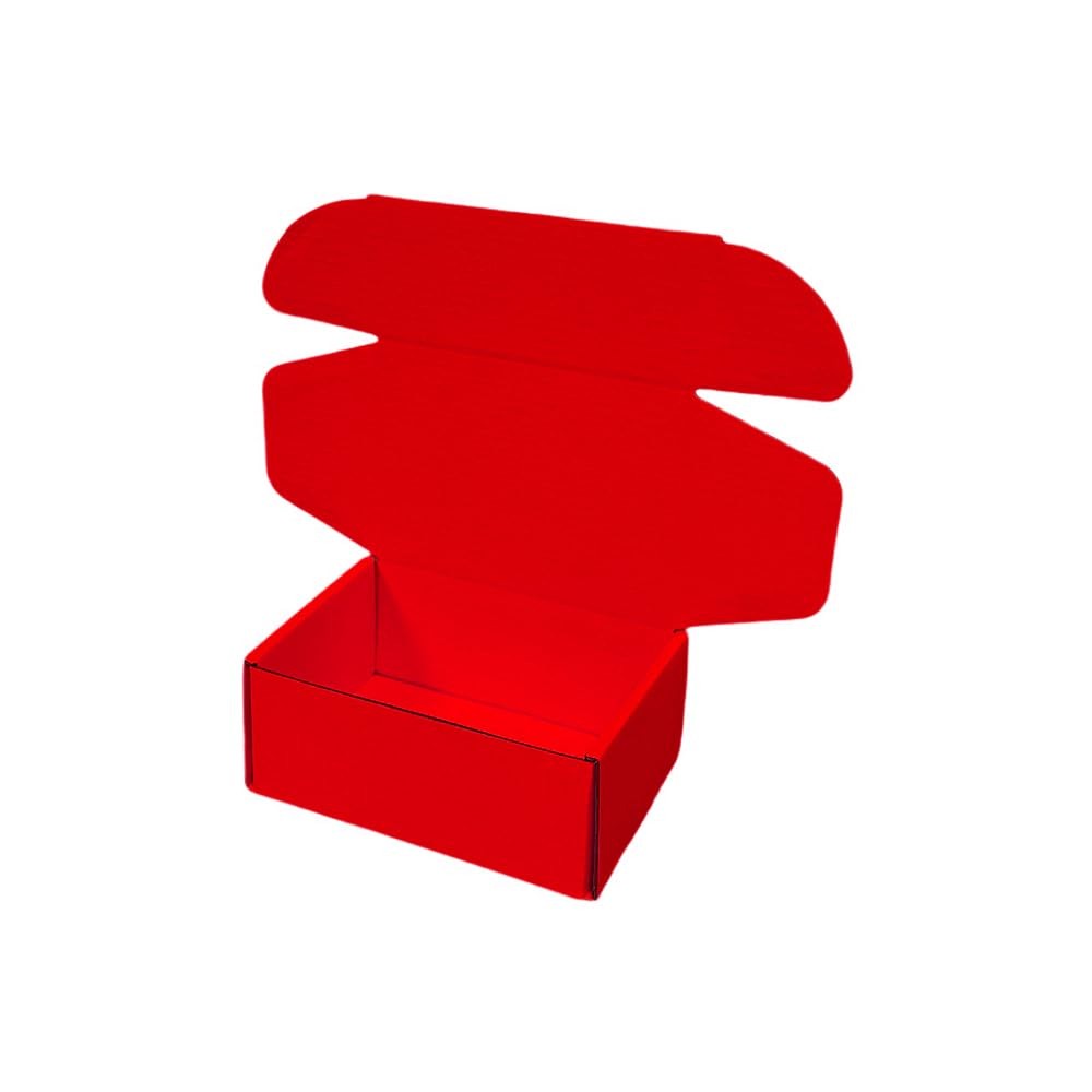50 Pack 6x4x2.4 in Red Shipping Boxes | Corrugated cardboard mini mailer boxe…
