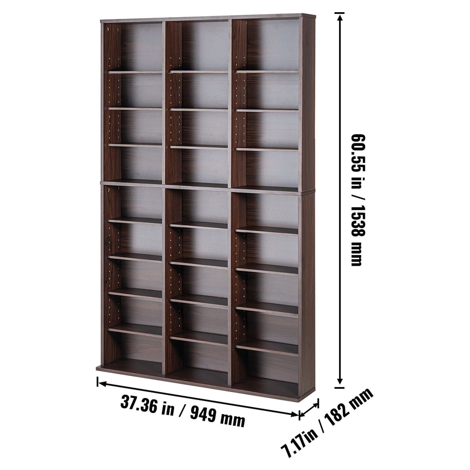Media Storage Cabinet, 9 – layer DVD Shelf Holds up to 756 CDs, Adjustable CD