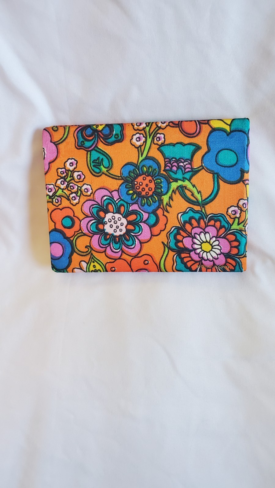 Flower Power Vintage 1970’s Autograph Book Satin Cover Flowers Hong Kong Unique