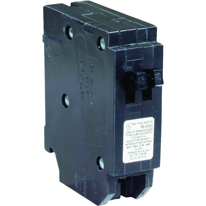 Square D Homeline HOMT2020CP Circuit Breaker, Mini, Tandem, 20 A, 1 -Pole, 120/2