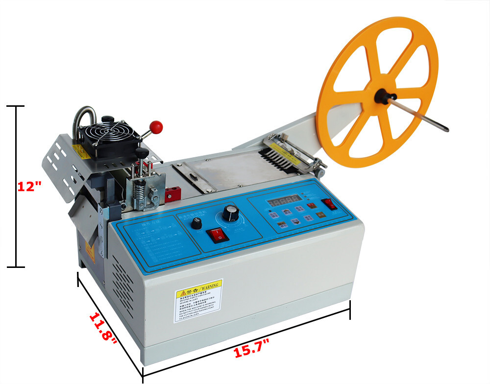 3.15″ Automatic Hot and Cold Tape Cutting Machine Textile Ribbon Cutter 110V