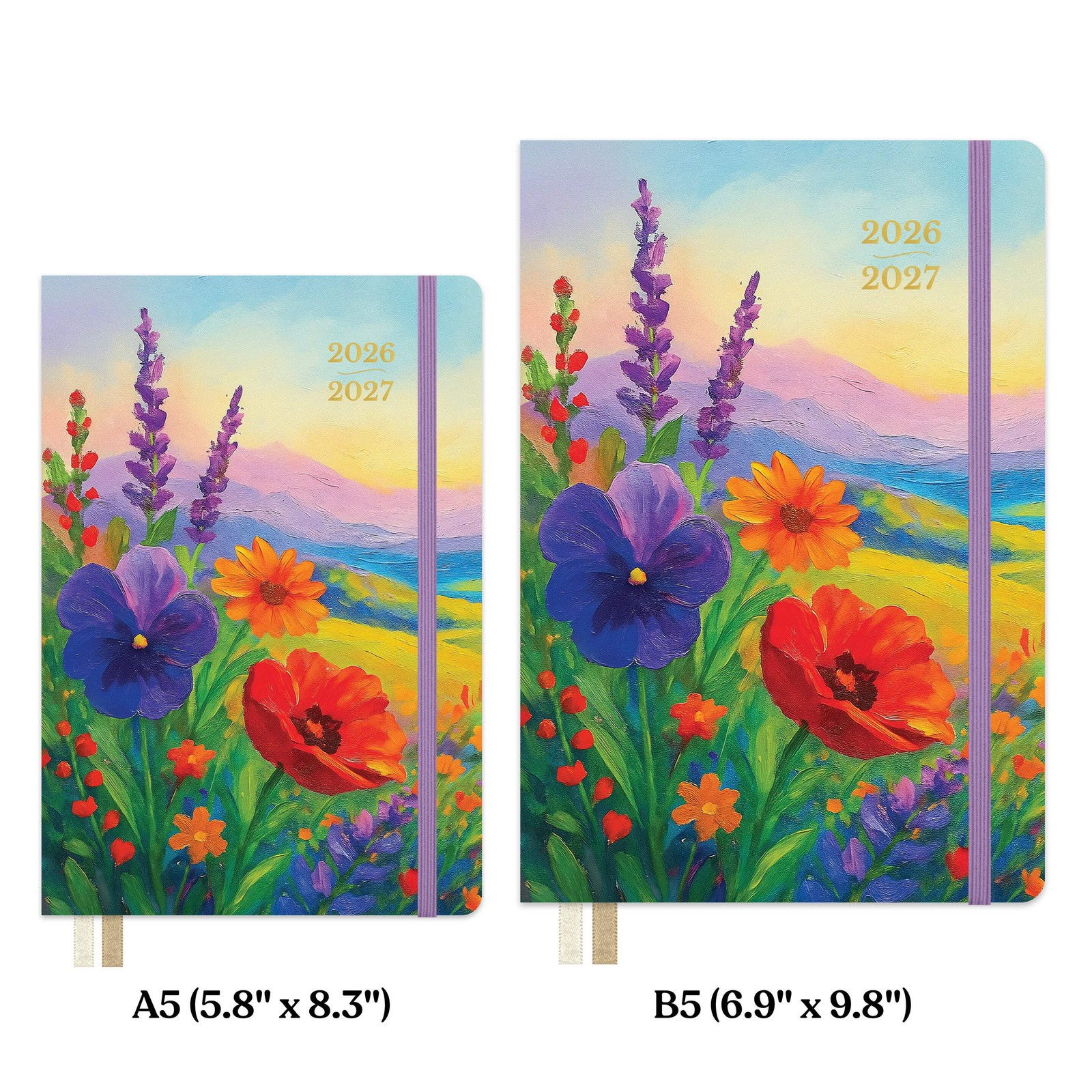 2026-2027 Mid-Year Monthly Weekly Softbound Planner August Start Agenda