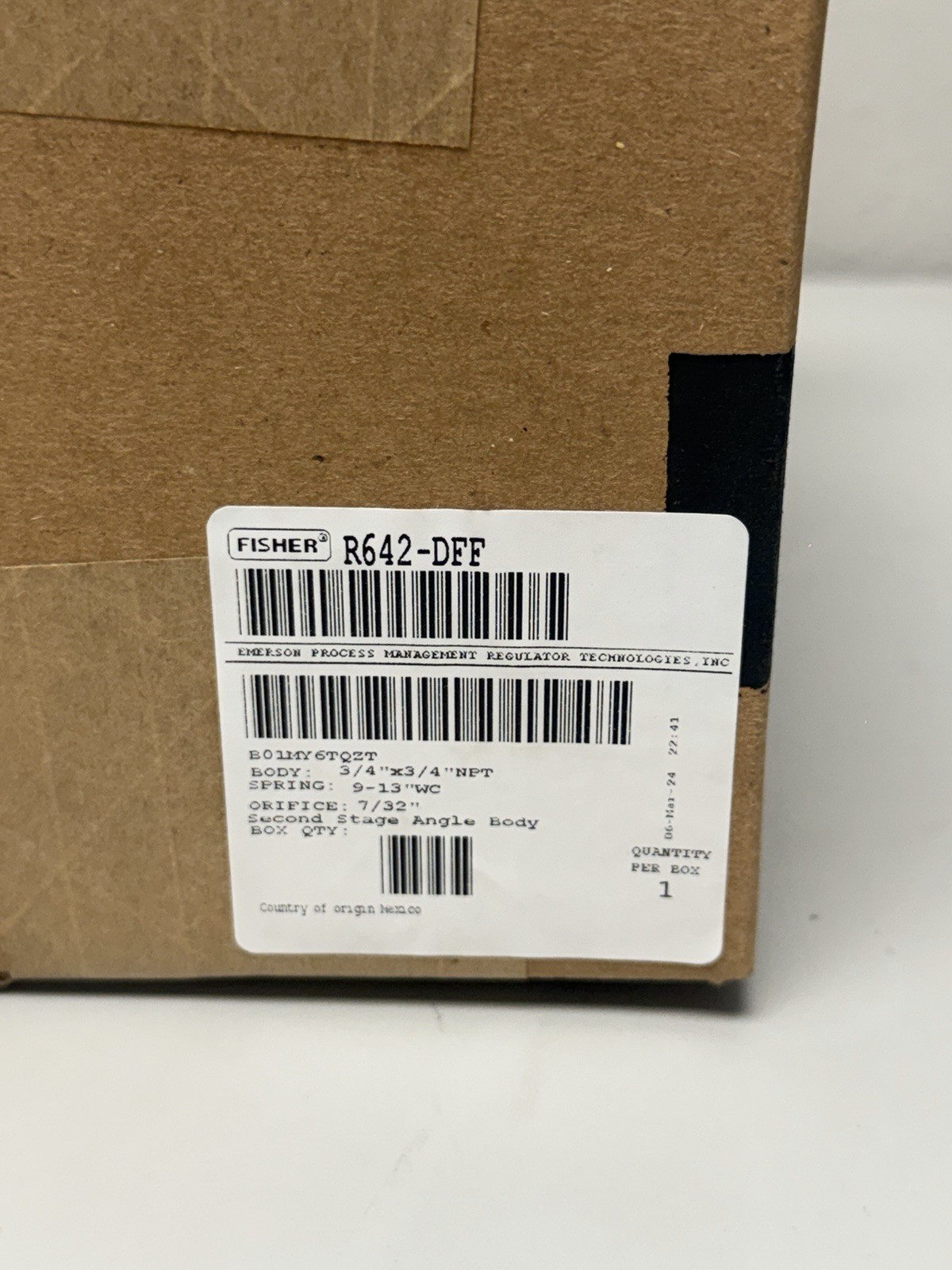 Emerson Fisher R642-DFF Lp-Gas Equipment 2nd Stage Regulator9-13″ W.C Spring
