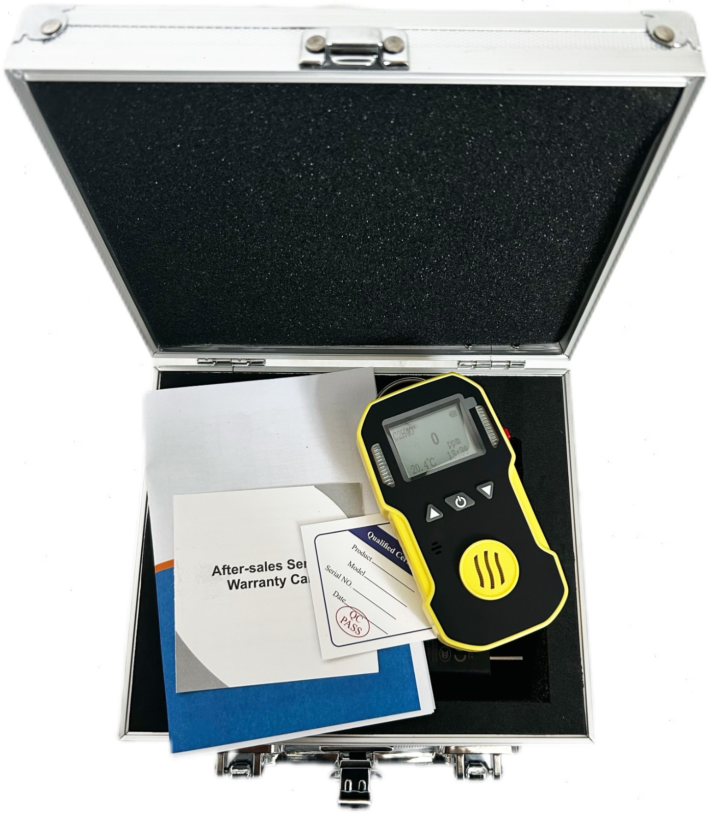 Portable C2H4O Gas Detector with Low Battery Indication Triple Alarm 0-100ppm