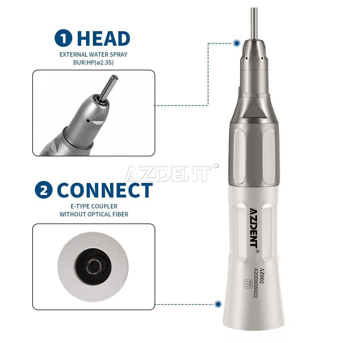 Dental LED High Speed Handpiee/Low Speed Straight/Contra Angle/Air Motor Kit