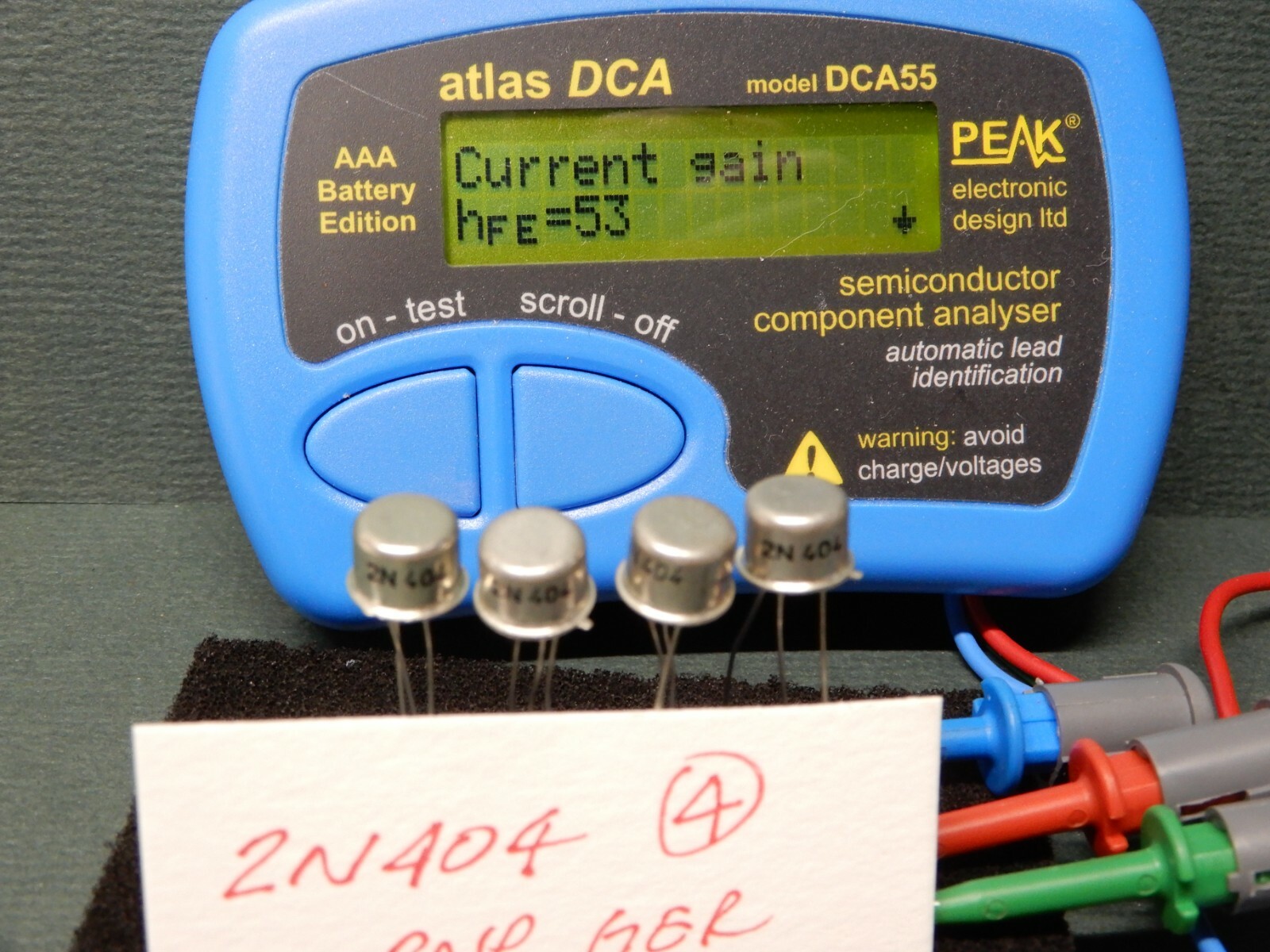 Unknown Brand 2N404 PNP Germanium Transistors Long Leads Qty 4