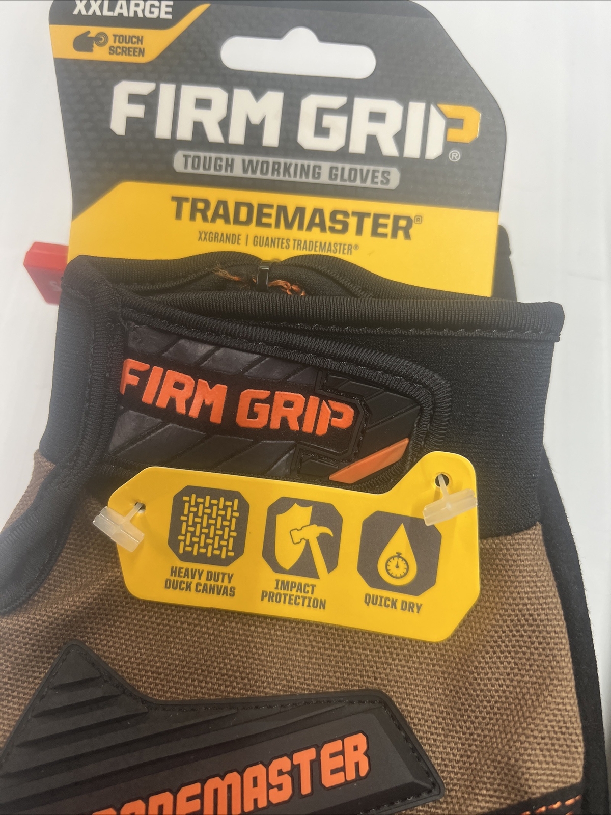 FIRM GRIP Trade Master XX Large Tan Duck Canvas Glove Brown Orange 2 Pair