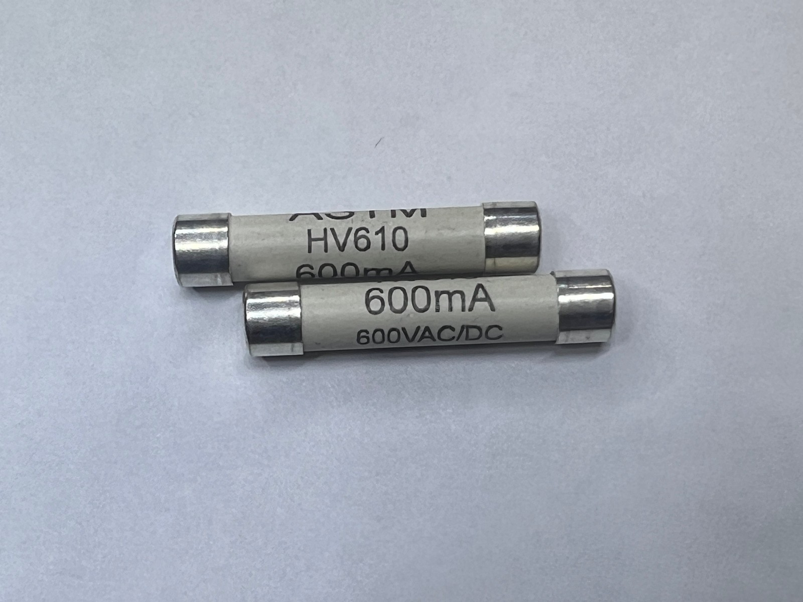 ASTM Ceramic Fuse HV610 600mA 600VAC/DC, 6x32mm (2 pc/pk) for Digital Multimeter