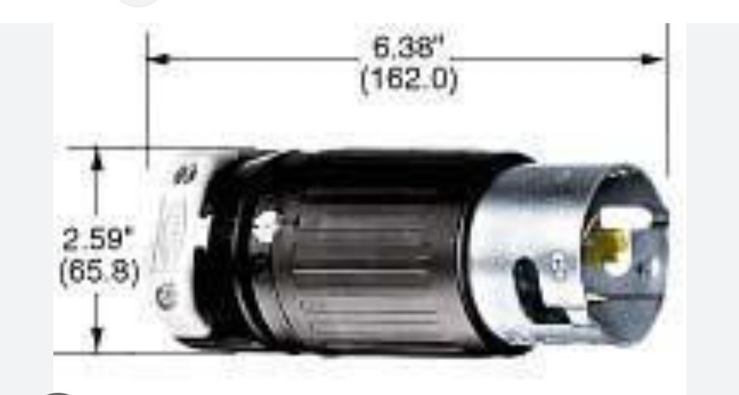 Hubbell 50A C Locking Plug – CS6365C